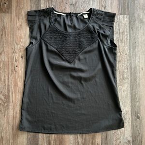 Scotch & Soda Black (size 6-8) Short Sleeve Blouse